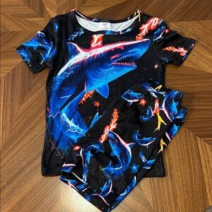 Kids Shark Swim Set - Black and Blue